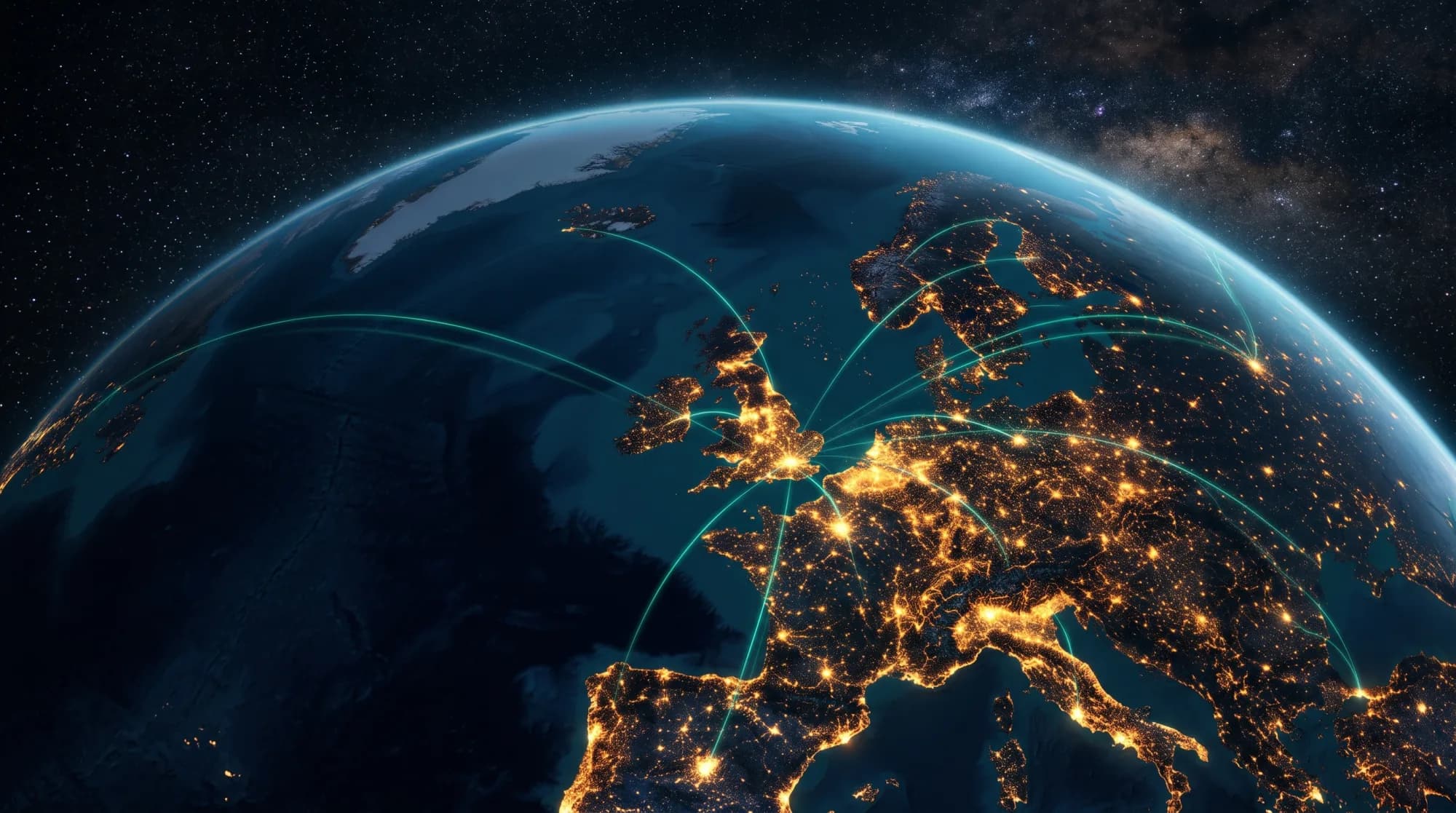 A network of connections across the globe